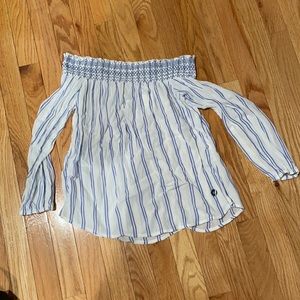 NWT Abercrombie semi-sheer off the shoulder top